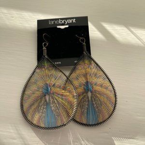 New Lane Bryant Peacock Pierced Earrings